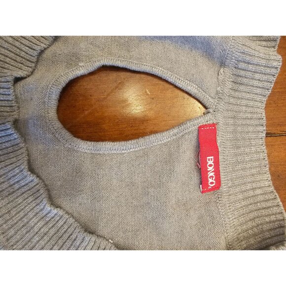 Bongo knit sweater medium gray puff artsy - Picture 4 of 7